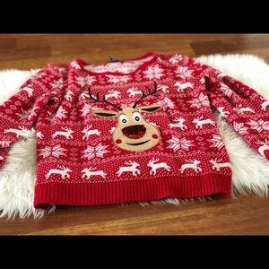 Rudolph Reindeer Christmas Sweater